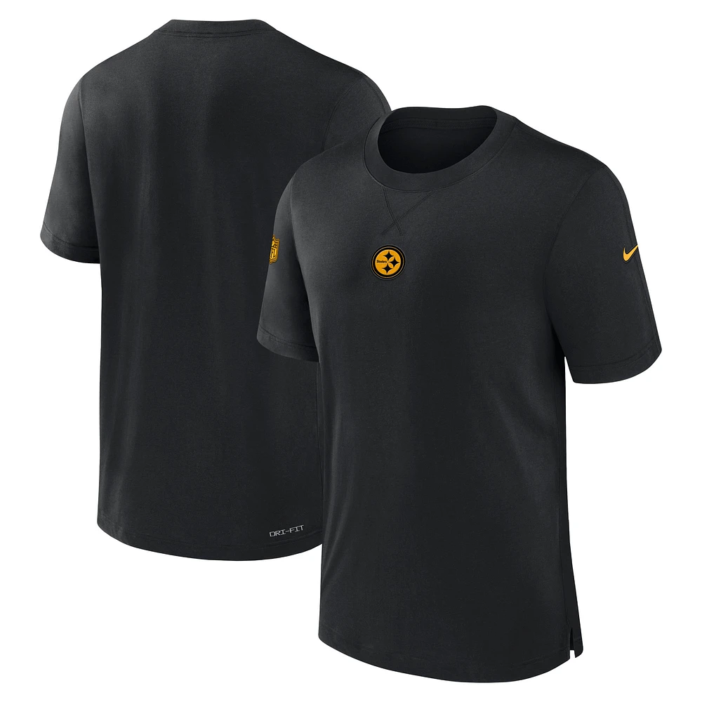 T-shirt Nike noir Pittsburgh Steelers 2023 Sideline Performance pour homme