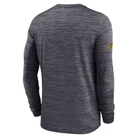 T-shirt Nike noir à manches longues pour homme Pittsburgh Steelers 2024 Sideline Velocity Performance