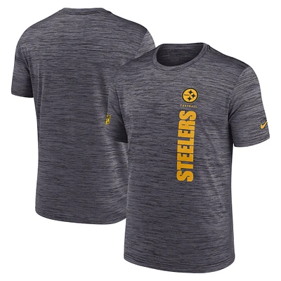 T-shirt Nike Performance Sideline Velocity 2024 noir Pittsburgh Steelers pour homme