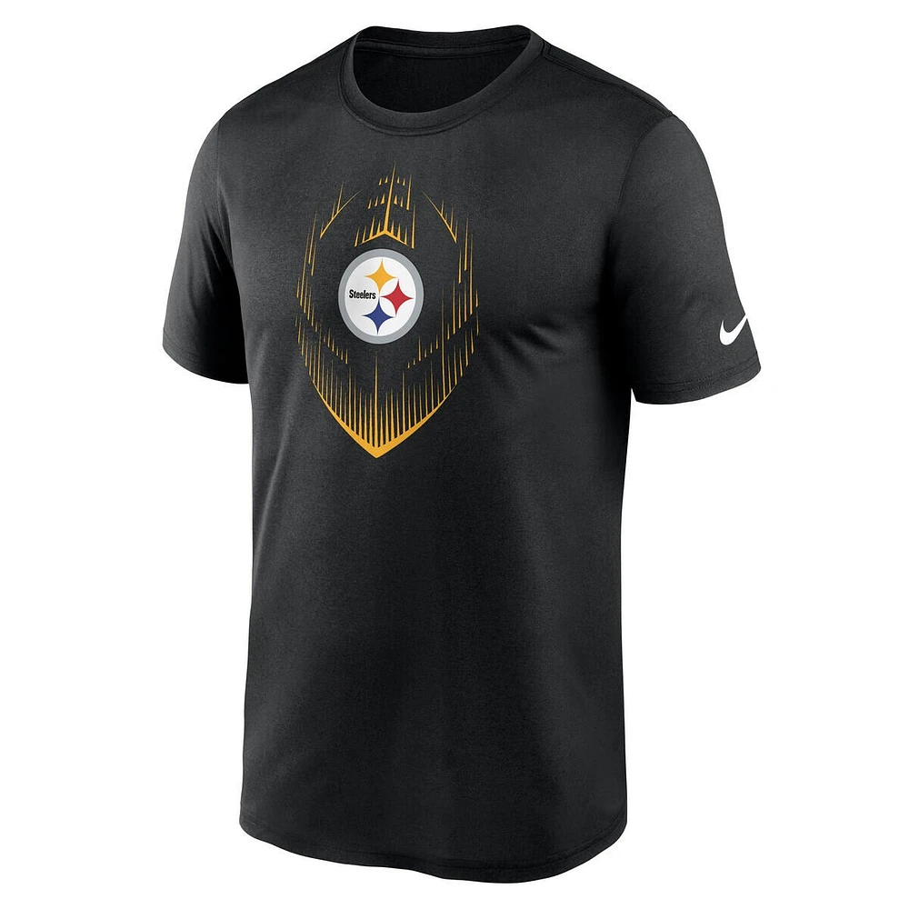 T-shirt Nike noir Pittsburgh Steelers Big & Tall Blitz Legend Icon pour homme