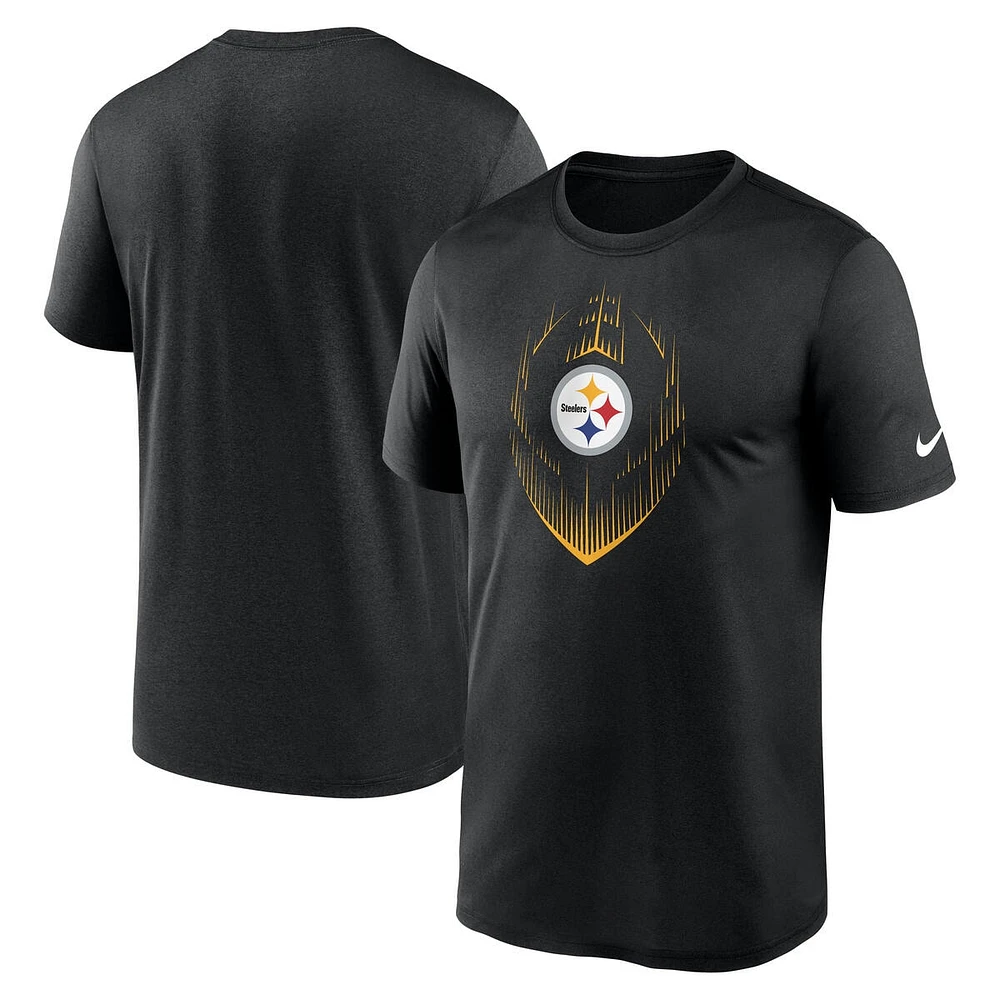 T-shirt Nike noir Pittsburgh Steelers Big & Tall Blitz Legend Icon pour homme