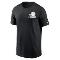 T-shirt essentiel Nike noir Pittsburgh Steelers Blitz pour hommes