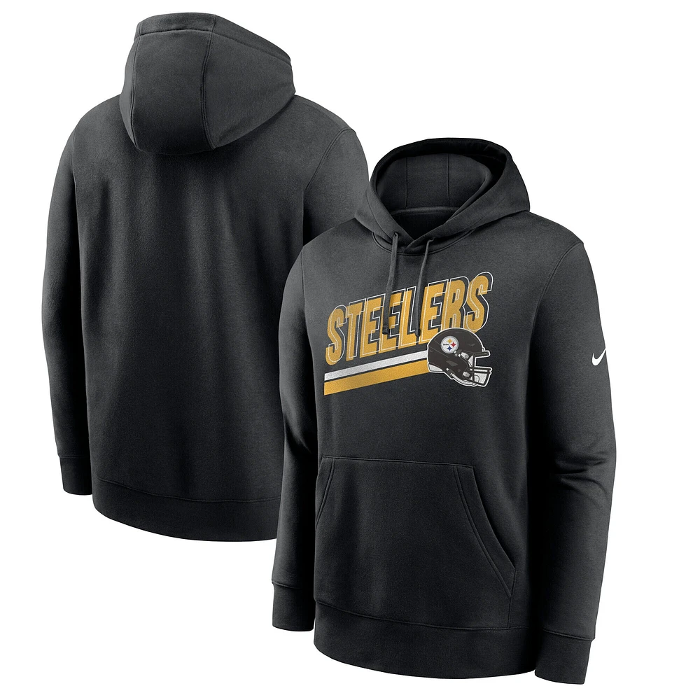 Sweat à capuche en polaire Nike Pittsburgh Steelers Club pour homme, noir