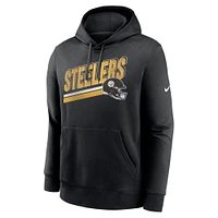 Sweat à capuche en polaire Nike Pittsburgh Steelers Club pour homme, noir