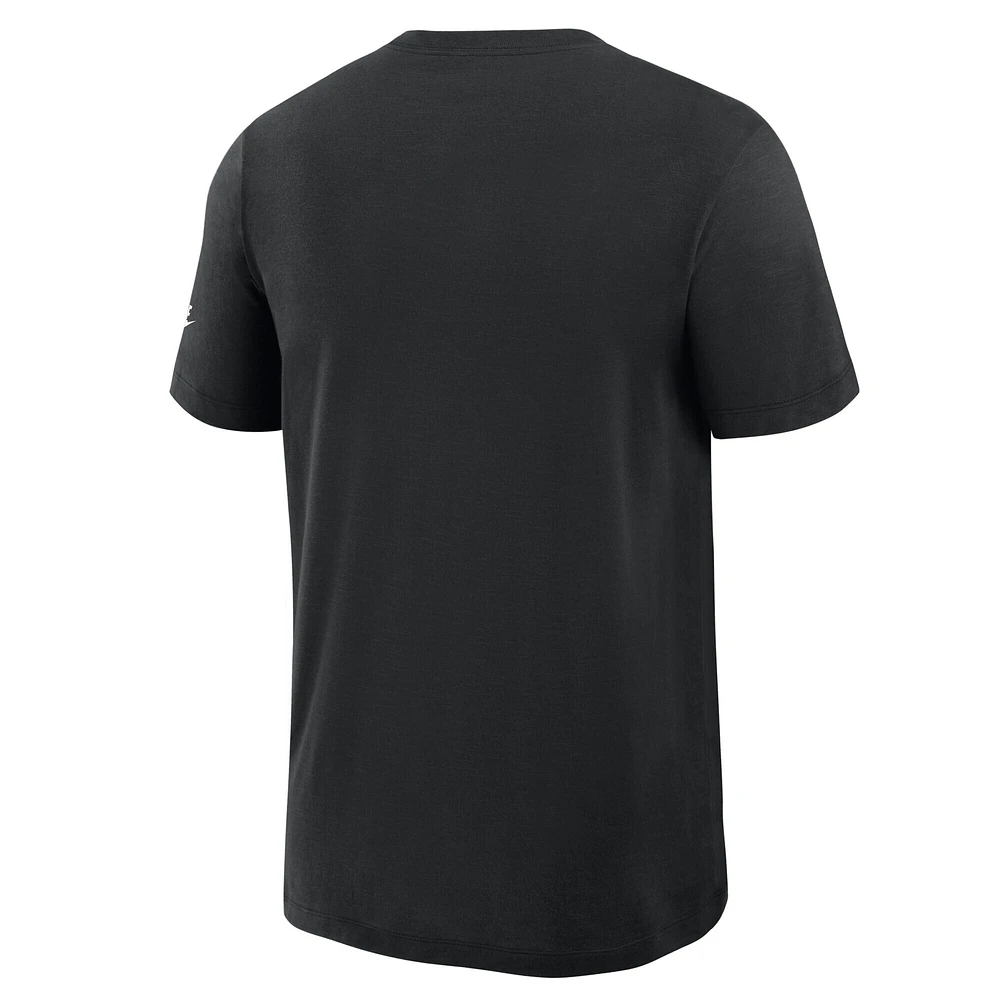 Men's Nike Black Pittsburgh Steelers Direct Handoff Rewind Slub Performance T-Shirt