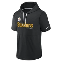 Nike Pittsburgh Steelers Established pour homme - Noir Chandail à capuchon manches courtes