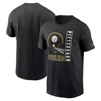 T-shirt essentiel Nike Pittsburgh Steelers Lockup pour homme, noir