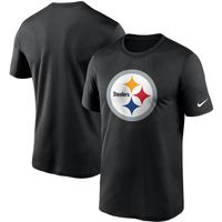 Men's Nike Black Pittsburgh Steelers Logo Essential Legend Performance T-Shirt