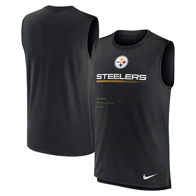 Men's Nike Black Pittsburgh Steelers Muscle Trainer Tank Top