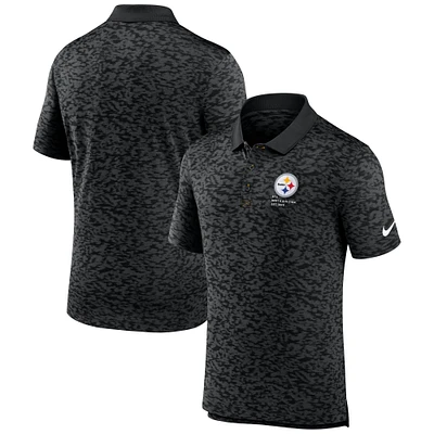 Polo Nike noir Pittsburgh Steelers Fashion Performance en piqué pour homme