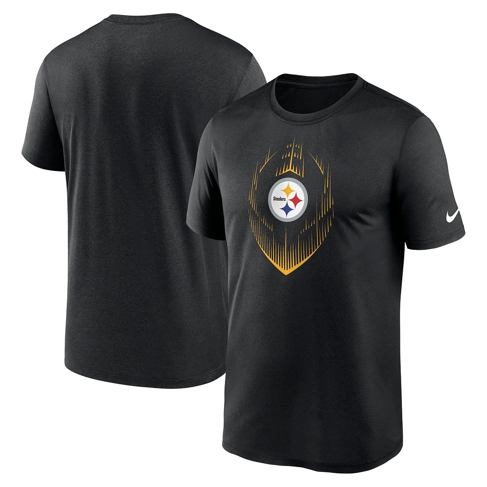 T-shirt Nike noir Pittsburgh Steelers Primetime Legend Icon Performance pour homme