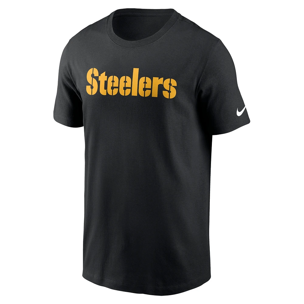 Men's Nike Pittsburgh Steelers Primetime Wordmark Essential T-Shirt