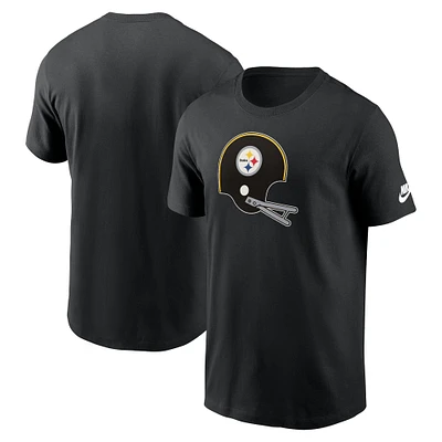 Men's Nike Black Pittsburgh Steelers Rewind Logo Essential T-Shirt