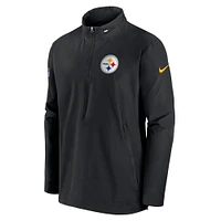 Veste Nike noire à demi-zip pour entraîneur des Steelers de Pittsburgh