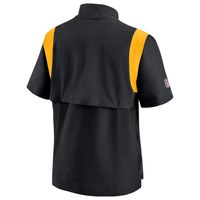 Men's Nike Pittsburgh Steelers Sideline Coaches Chevron Lockup Pullover Top