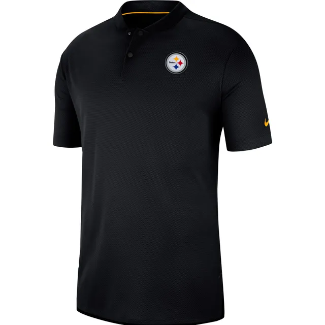 Pittsburgh Steelers Sideline Coach Men’s Nike Men's Dri-Fit NFL Polo in Black, Size: Small | 00MG00A7L-0BW