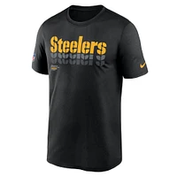 T-shirt Nike noir pour homme, motif légende des Pittsburgh Steelers