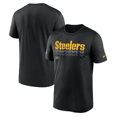T-shirt Nike noir pour homme, motif légende des Pittsburgh Steelers