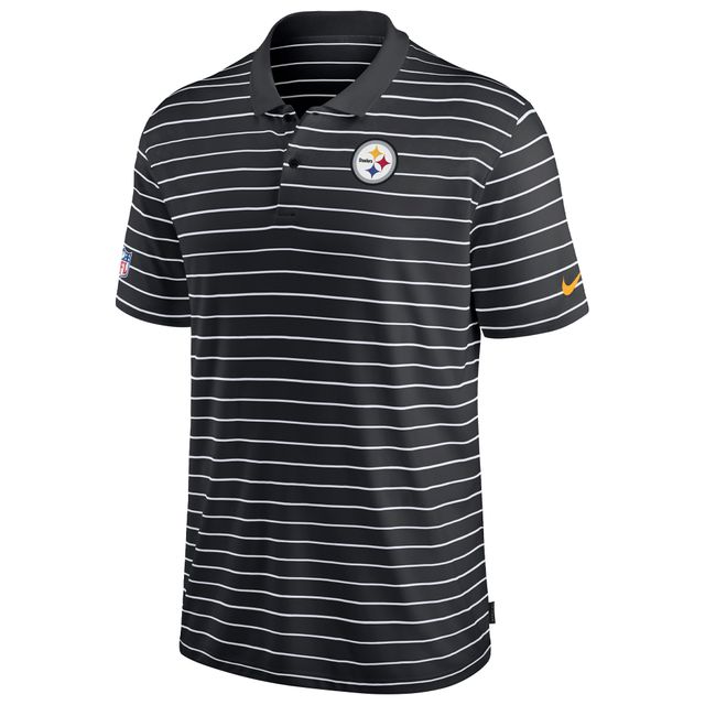 Polo Nike noir Pittsburgh Steelers Sideline Lock Up Victory Performance pour homme