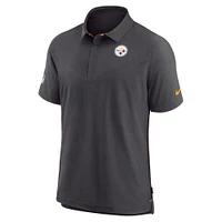 Men's Nike Black Pittsburgh Steelers Sideline Lockup Performance Polo