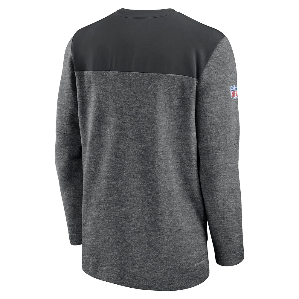 Men's Nike Black Pittsburgh Steelers Sideline Lockup Performance - Quarter-Zip Top