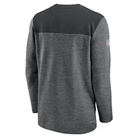 Men's Nike Black Pittsburgh Steelers Sideline Lockup Performance - Quarter-Zip Top