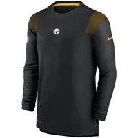 T-shirt à manches longues Nike Pittsburgh Steelers Sideline Player UV Performance pour homme, noir