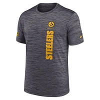 T-shirt Nike Performance noir des Pittsburgh Steelers Sideline Velocity pour homme