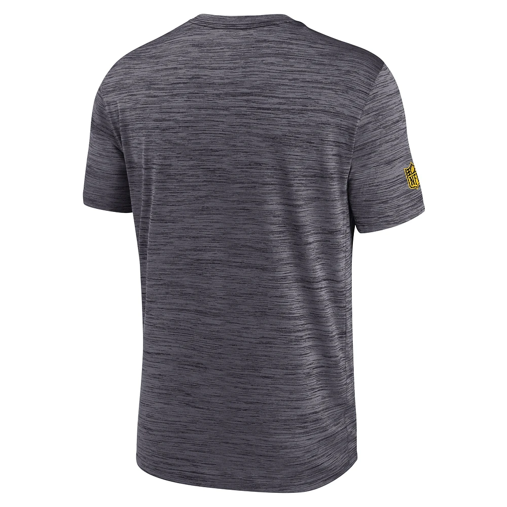T-shirt Nike Performance noir des Pittsburgh Steelers Sideline Velocity pour homme