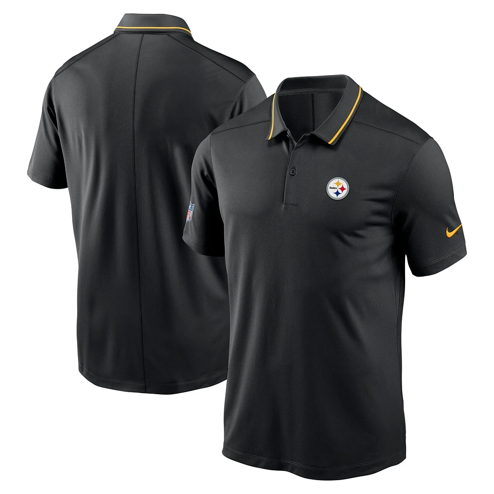 Men's Nike Black Pittsburgh Steelers Sideline Victory Performance Polo