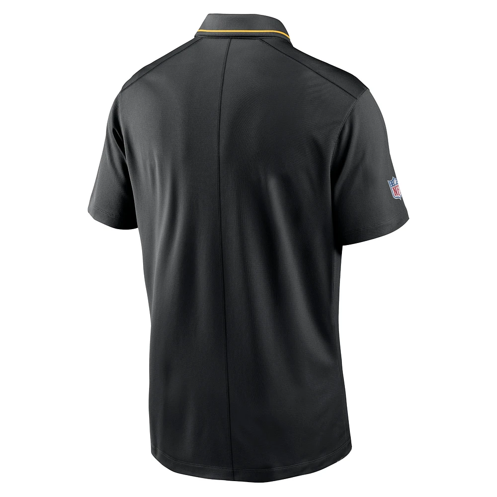 Men's Nike Black Pittsburgh Steelers Sideline Victory Performance Polo