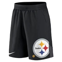 Short de performance stretch Pittsburgh Steelers Nike pour homme, noir