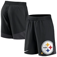 Short de performance stretch Pittsburgh Steelers Nike pour homme, noir