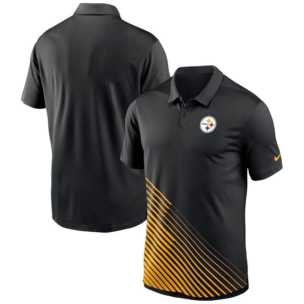 Polo Nike noir Pittsburgh Steelers Vapor Performance pour homme