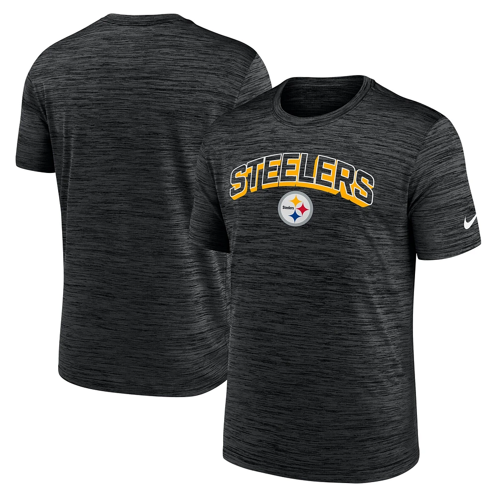 T-shirt Nike Velocity Performance noir des Pittsburgh Steelers pour homme