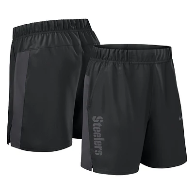 Short Nike Victory Performance tissé noir des Pittsburgh Steelers pour homme