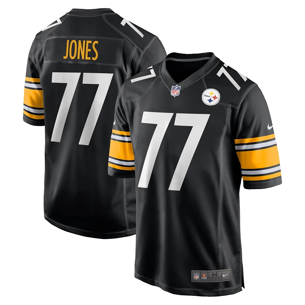 Maillot de match Nike Broderick Jones noir des Steelers Pittsburgh pour homme