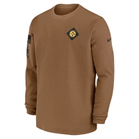 Men's Nike Brown Pittsburgh Steelers Salute to Service Pullover Sweatshirt