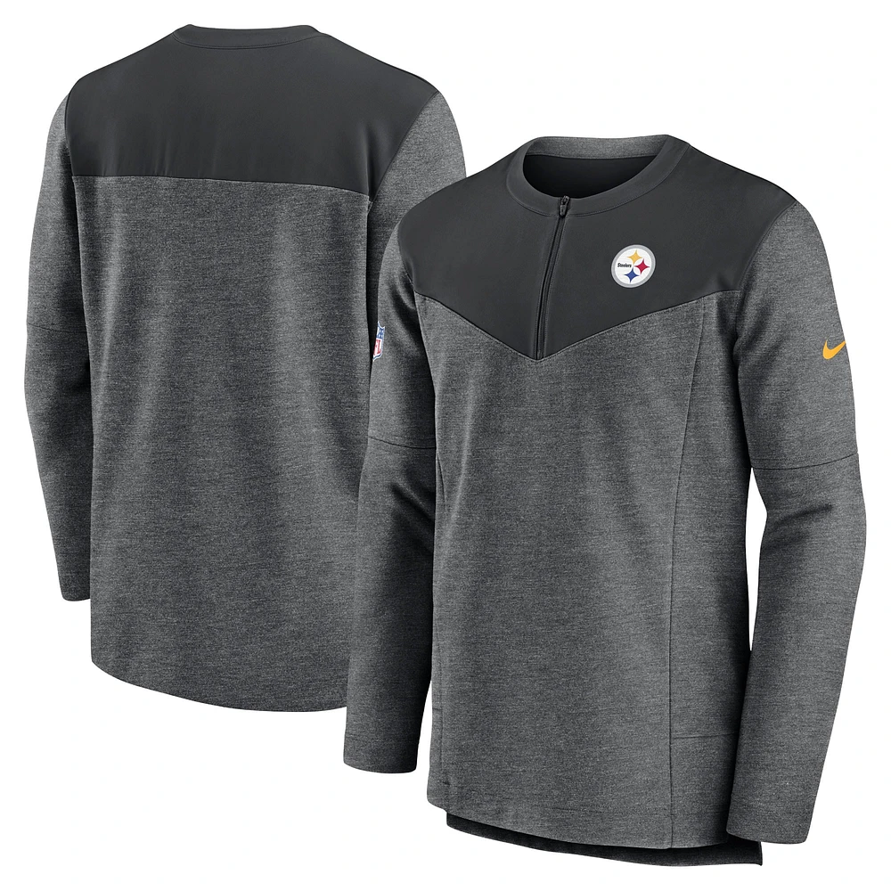 Haut à quart de zip Performance Nike Pittsburgh Steelers Sideline Lockup pour homme