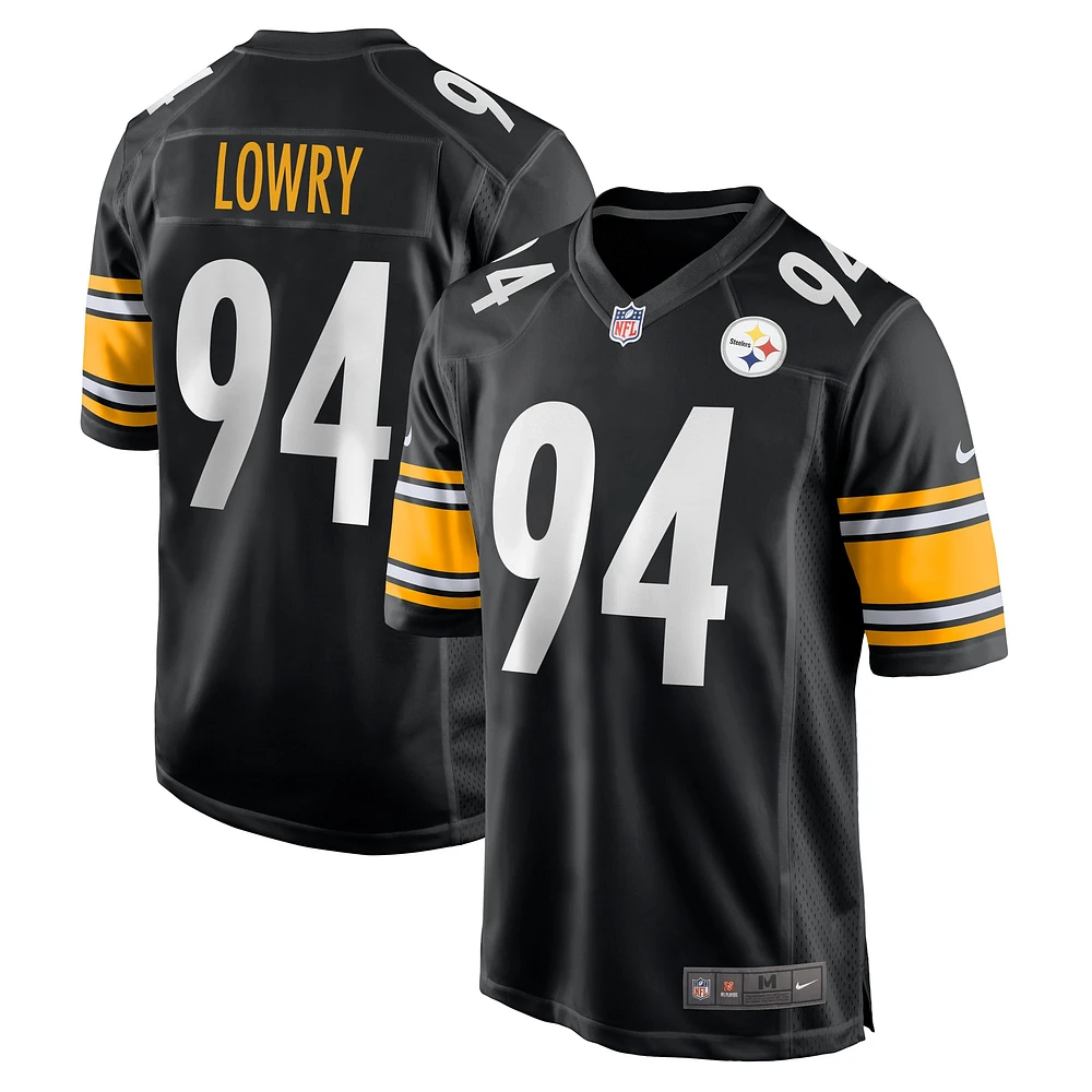 Men's Nike Dean Lowry  Black Pittsburgh Steelers Game Jersey