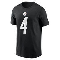 T-shirt Nike DK Metcalf noir pour homme avec nom et numéro des Pittsburgh Steelers