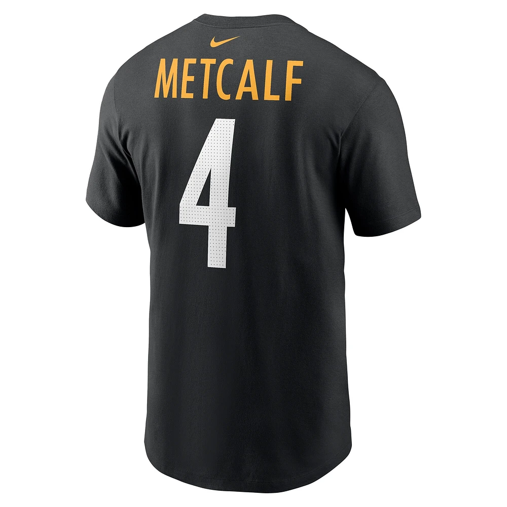 T-shirt Nike DK Metcalf noir pour homme avec nom et numéro des Pittsburgh Steelers