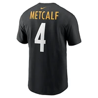 T-shirt Nike DK Metcalf noir pour homme avec nom et numéro des Pittsburgh Steelers