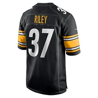 Maillot Nike Elijah Riley pour homme, noir, joueur de match des Steelers Pittsburgh