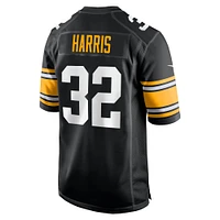 Maillot de joueur retraité alternatif des Pittsburgh Steelers Nike Franco Harris noir pour homme