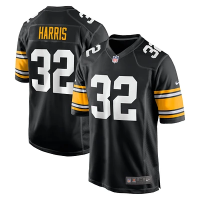 Maillot de joueur retraité alternatif des Pittsburgh Steelers Nike Franco Harris noir pour homme