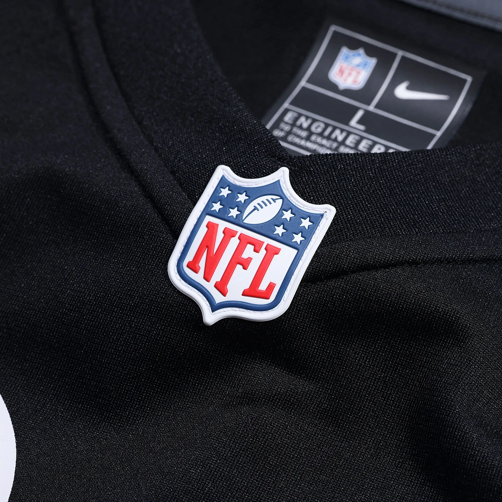 Maillot de joueur retraité alternatif des Pittsburgh Steelers Nike Franco Harris noir pour homme