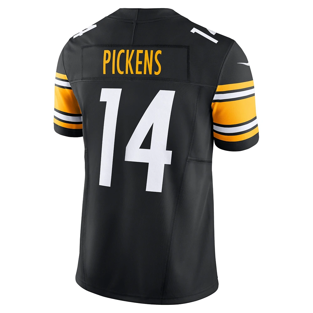 Nike George Pickens pour hommes Noir Pittsburgh Steelers Vapor F.U.S.E. Maillot limité