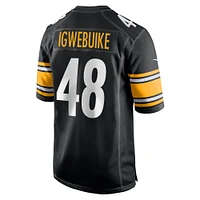 Men's Nike Godwin Igwebuike  Black Pittsburgh Steelers Game Jersey