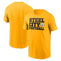 T-shirt essentiel local Nike Pittsburgh Steelers or pour homme